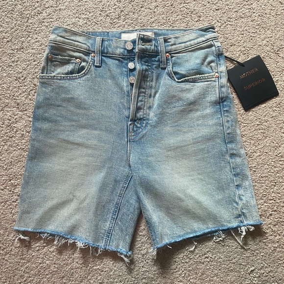 MOTHER Pants - NWT Mother Superior Size 25 The Tripper Cutoff High Rise Button Fly Denim Shorts